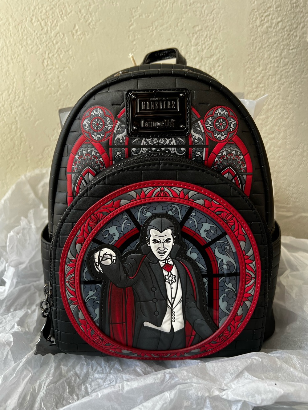 Loungefly Universal Monsters Dracula Stained Glass Mini Backpack - NEW